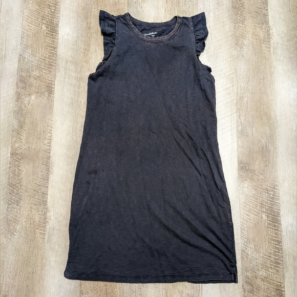 Universal Thread Charcoal Gray Sleeveless Dress Ruffle Trim - Picture 4 of 9